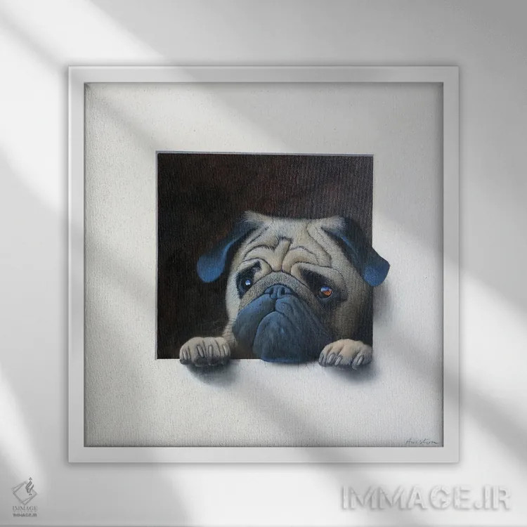 تابلو وینستون اثر آلن وستون - نمای قابدار سفید