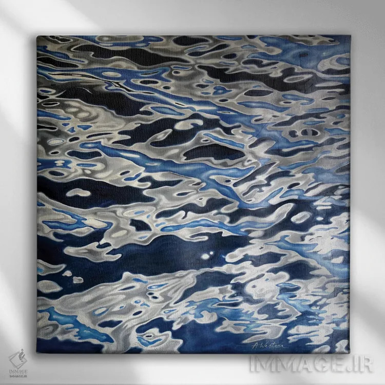 تابلو موجکها چهارم اثر آلن وستون - نمای روبهرو روی دیوار