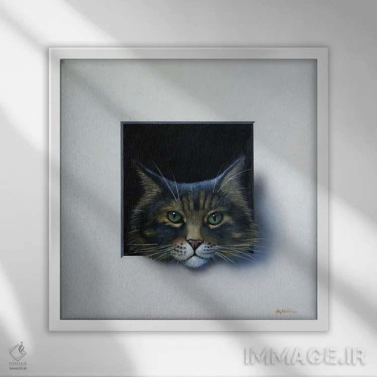 تابلو کوکو اثر آلن وستون - نمای قابدار سفید