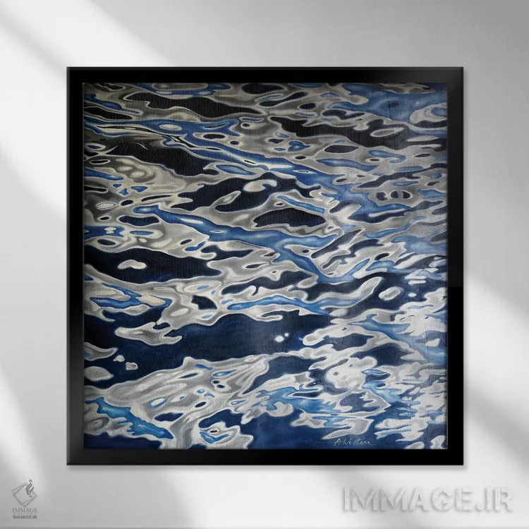 تابلو موجکها چهارم اثر آلن وستون - نمای قابدار مشکی