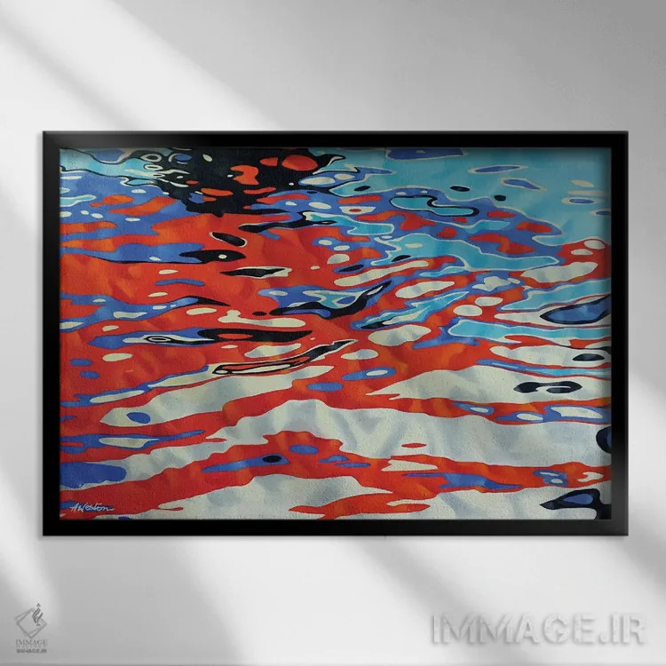 تابلو موجکهای پدستو اثر آلن وستون - نمای قابدار مشکی