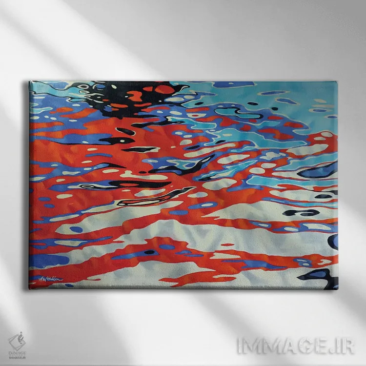 تابلو موجکهای پدستو اثر آلن وستون - نمای روبهرو روی دیوار