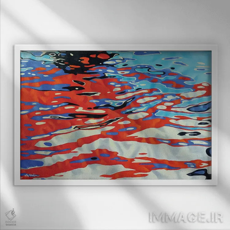 تابلو موجکهای پدستو اثر آلن وستون - نمای قابدار سفید