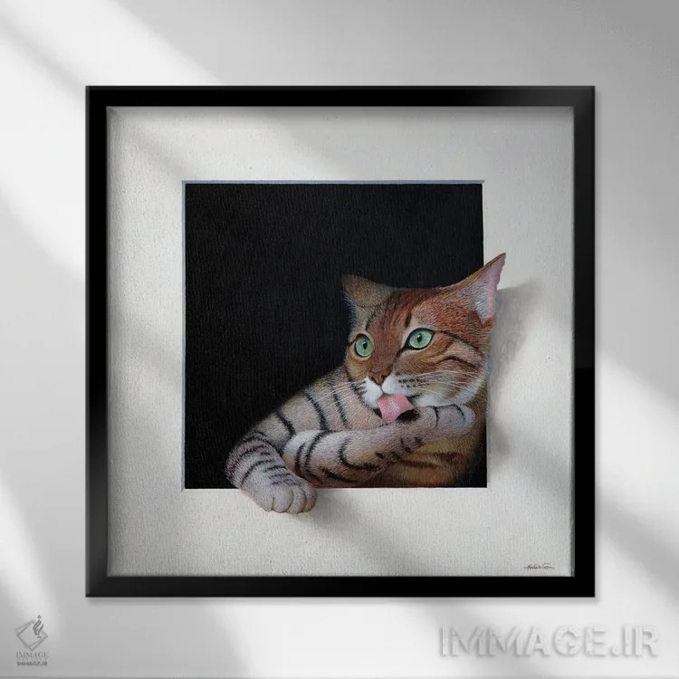 تابلو امام اثر آلن وستون - نمای قابدار مشکی