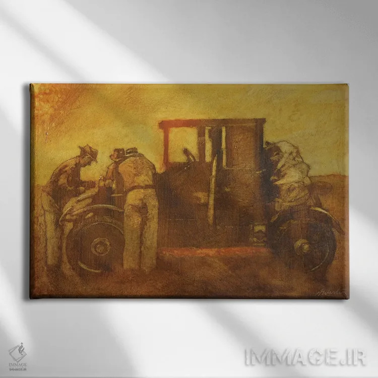 تابلو کامیون قدیمی اول اثر آلن وستون - نمای روبهرو روی دیوار