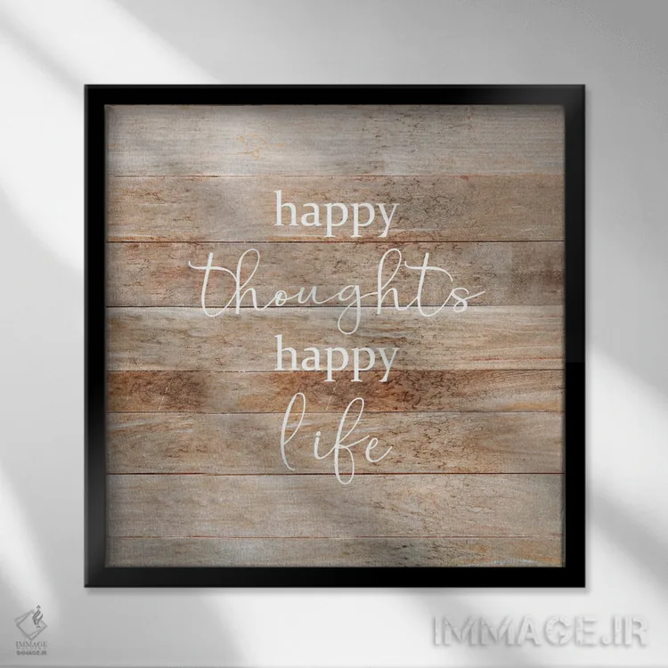 تابلو افکار شاد اثر آنا کوآچ - نمای قابدار مشکی