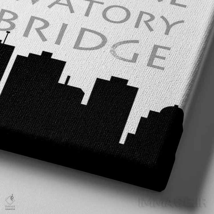 تابلو نمای آسمان ونکوور (فرم مربع) اثر آنا کوآچ - نمای نزدیک بافت بوم