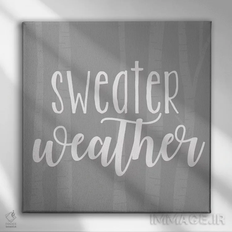 تابلو هوای ژاکت پوشیدن اثر آنا کوآچ - نمای روبهرو روی دیوار