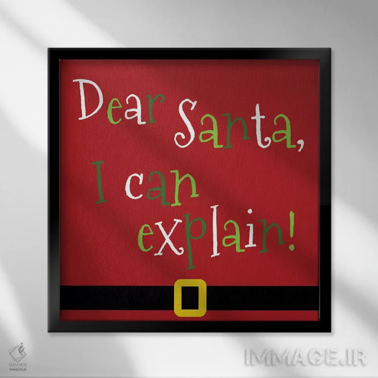 تابلو سانتا عزیز، میتوانم توضیح بدهم اثر آنا کوآچ - نمای قابدار مشکی