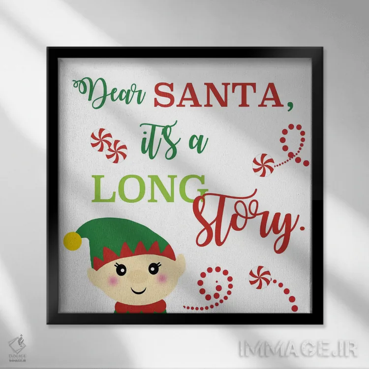 تابلو سانتا عزیز اثر آنا کوآچ - نمای قابدار مشکی