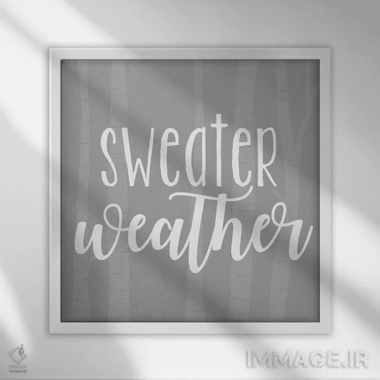 تابلو هوای ژاکت پوشیدن اثر آنا کوآچ - نمای قابدار سفید