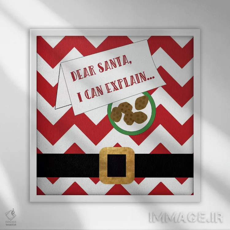 تابلو سانتا عزیز، میتوانم توضیح بدهم اثر آنا کوآچ - نمای قابدار سفید