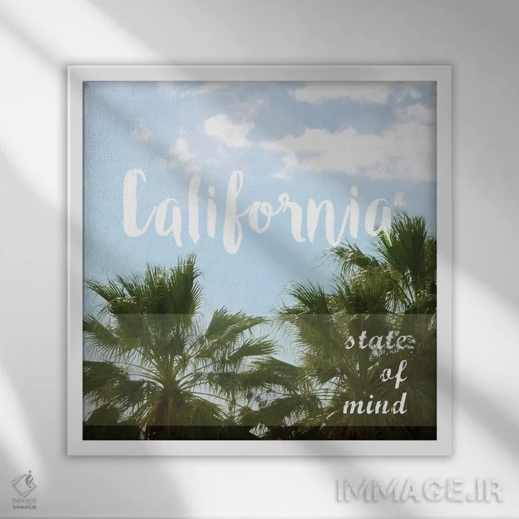 تابلو زندگی کالیفرنیایی اثر آنا کوآچ - نمای قابدار سفید