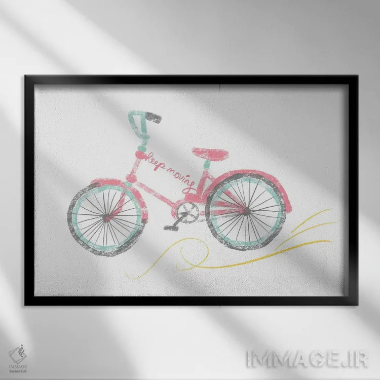 تابلو ادامه بده اثر آنا کوآچ - نمای قابدار مشکی