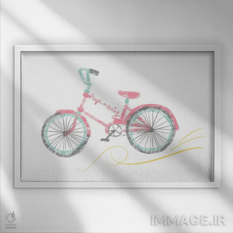 تابلو ادامه بده اثر آنا کوآچ - نمای قابدار سفید