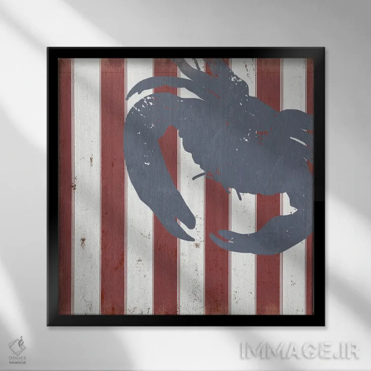 تابلو ساحل آمریکایی اول اثر آنا کوآچ - نمای قابدار مشکی