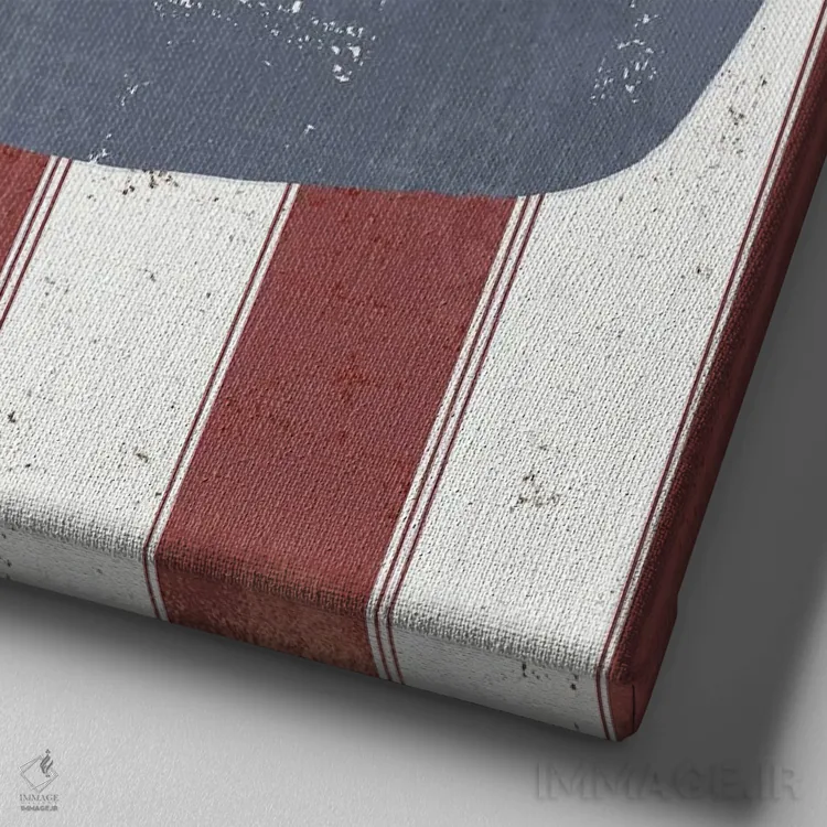 تابلو ساحل آمریکایی چهارم اثر آنا کوآچ - نمای نزدیک بافت بوم