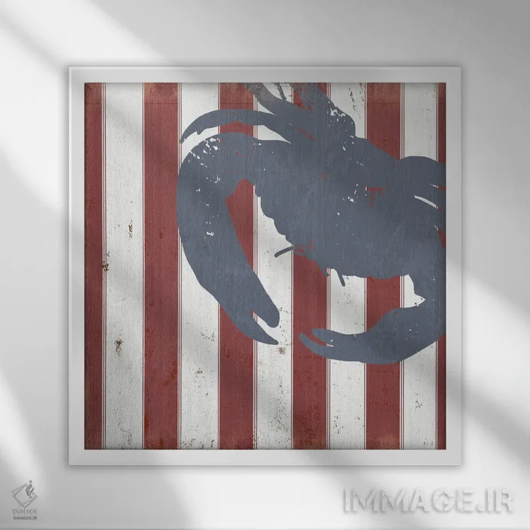 تابلو ساحل آمریکایی اول اثر آنا کوآچ - نمای قابدار سفید