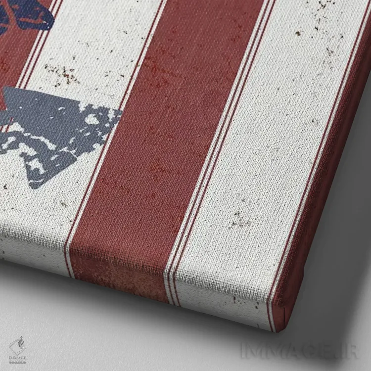 تابلو ساحل آمریکایی سوم اثر آنا کوآچ - نمای نزدیک بافت بوم