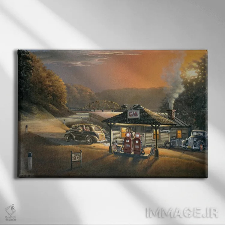 تابلو میریم ماهیگیری اثر اندرسون آرت (گروه هنری) - نمای روبهرو روی دیوار