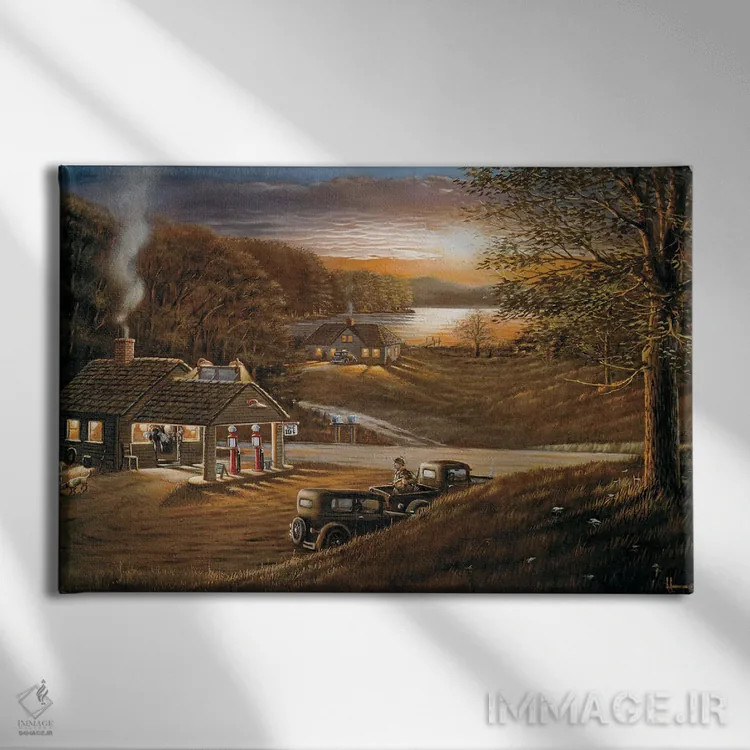 تابلو لحظات خوب شکارچی بوقلمون اثر اندرسون آرت (گروه هنری) - نمای روبهرو روی دیوار