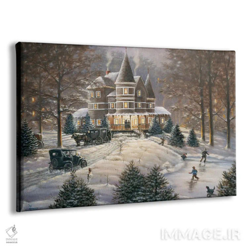 تابلو کالسکه بیاسب و خانهٔ ویکتوریایی اثر اندرسون آرت (گروه هنری) - نمای پرسپکتیو محصول