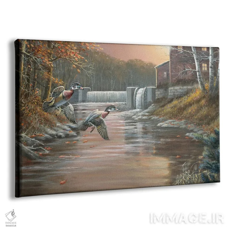 تابلو اردکهای چوبی آسیاب قدیمی اثر اندرسون آرت (گروه هنری) - نمای پرسپکتیو محصول