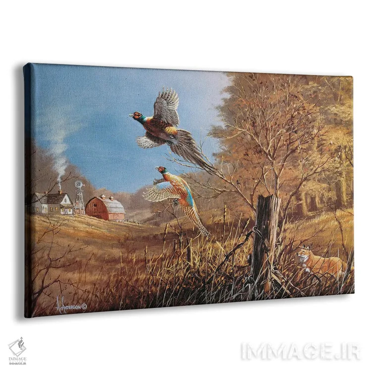 تابلو ما اینجا رو ترک میکنیم (قرقاولها) اثر اندرسون آرت (گروه هنری) - نمای پرسپکتیو محصول