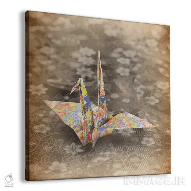 تابلو هنر واشی (کاغذ ژاپنی) کلاسیک اثر فایو بای فایو کالکتیو - نمای پرسپکتیو محصول