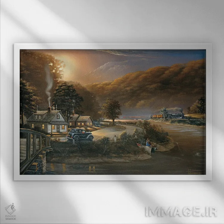 تابلو روزهای گذشته اثر اندرسون آرت (گروه هنری) - نمای قابدار سفید