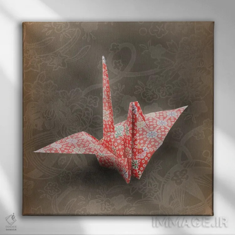 تابلو هنر کاغذی رو به افول (کلاسیک) اثر فایو بای فایو کالکتیو - نمای روبهرو روی دیوار