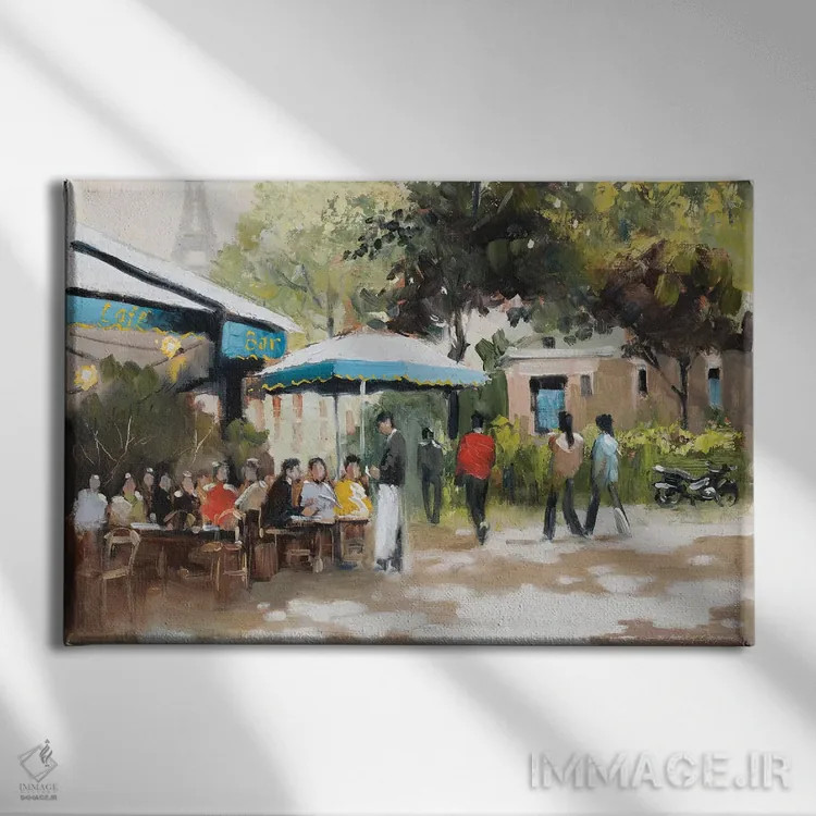 تابلو پاریس به رنگ سبز-آبی (شماره ۱) اثر ای. آنتونی اورم - نمای روبهرو روی دیوار