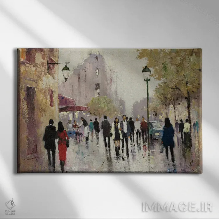 تابلو عصر پاریس (شماره ۱) اثر ای. آنتونی اورم - نمای روبهرو روی دیوار