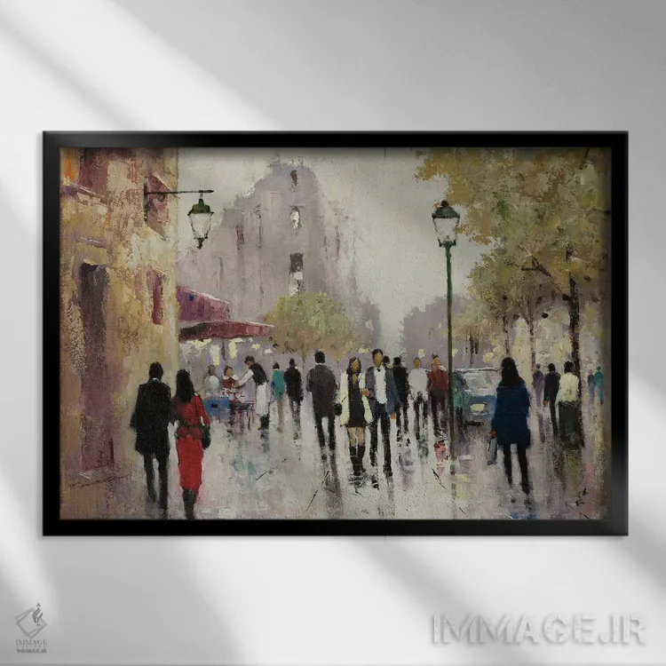 تابلو عصر پاریس (شماره ۱) اثر ای. آنتونی اورم - نمای قابدار مشکی