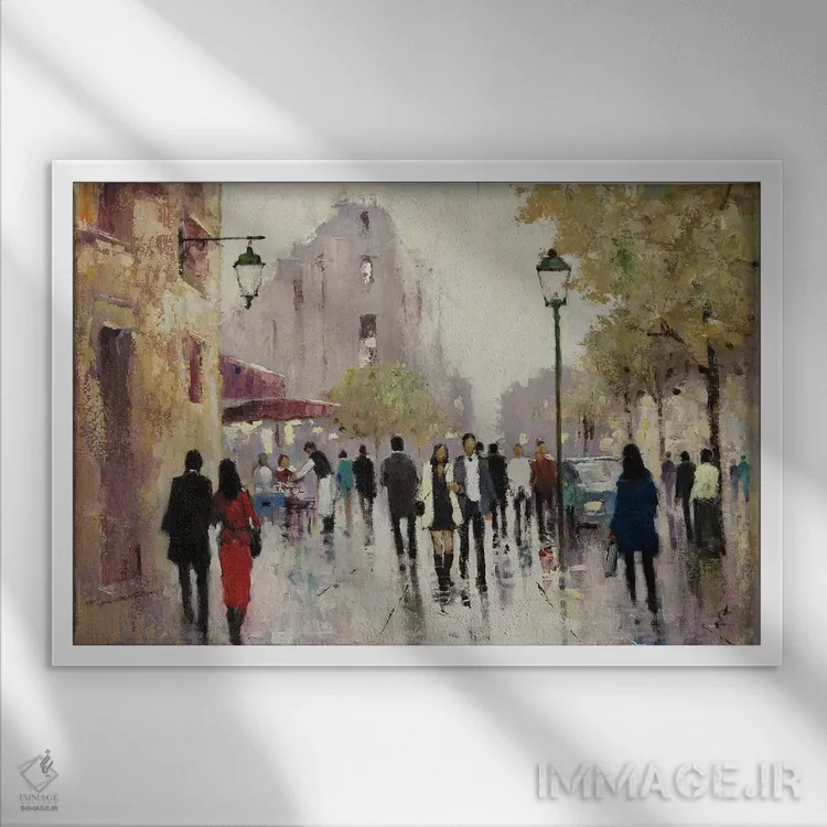 تابلو عصر پاریس (شماره ۱) اثر ای. آنتونی اورم - نمای قابدار سفید