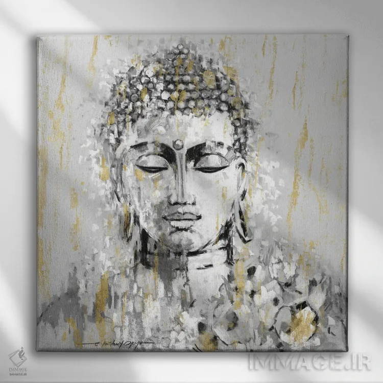 تابلو بودای آرام و ملایم اثر ای. آنتونی اورم - نمای روبهرو روی دیوار