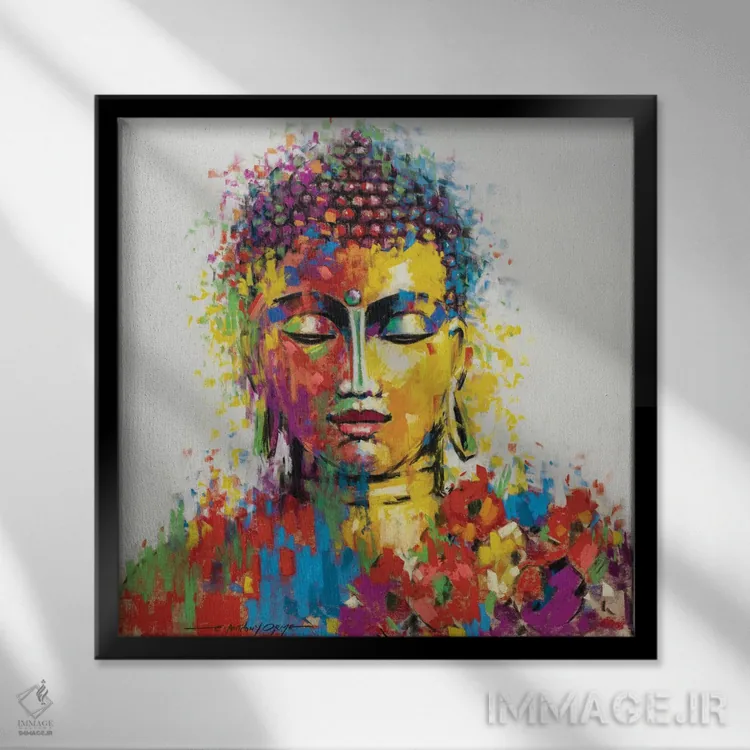 تابلو بودا اثر ای. آنتونی اورم - نمای قابدار مشکی