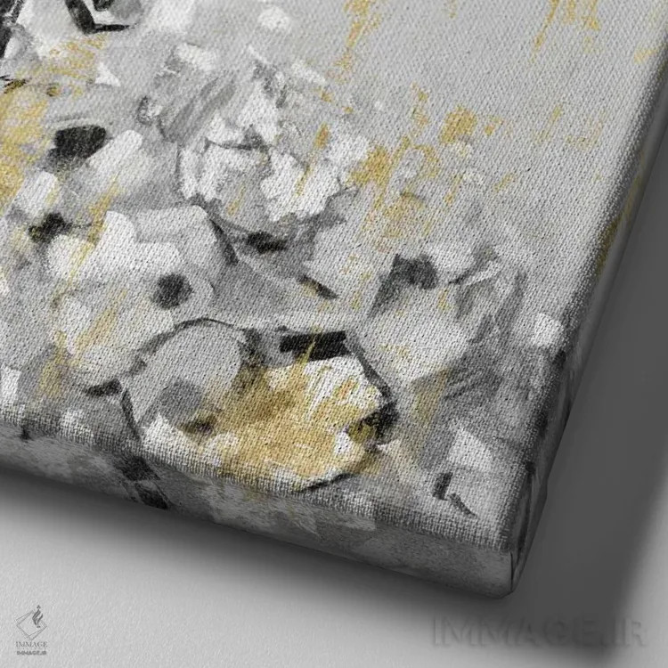 تابلو بودای آرام و ملایم اثر ای. آنتونی اورم - نمای نزدیک بافت بوم