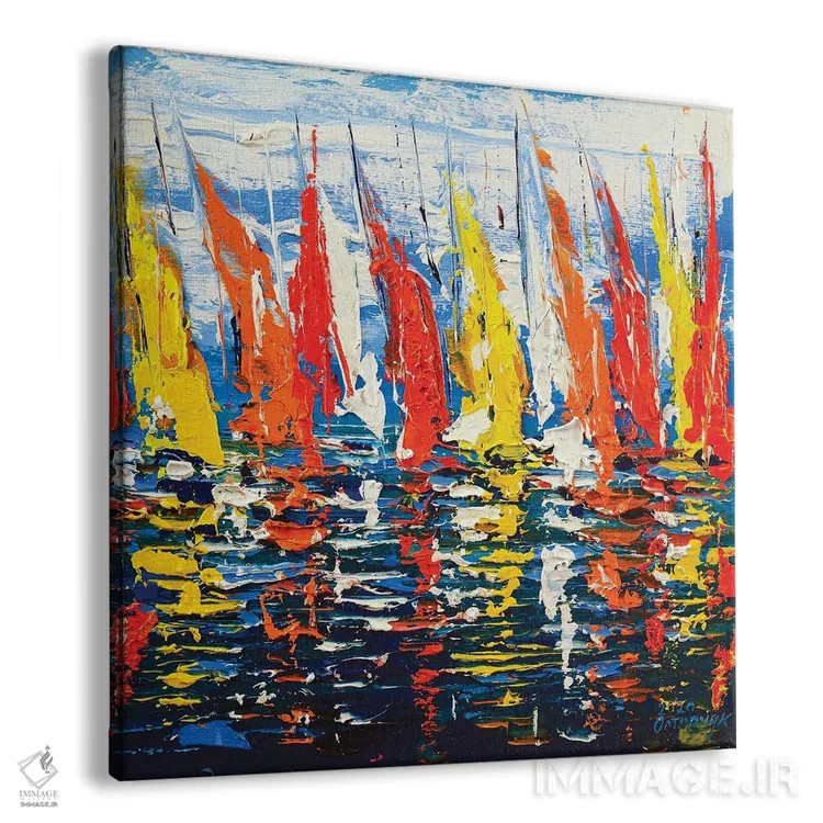 تابلو نمای دریا انتزاعی (شماره ۱۱) اثر آندره اوستاپچوک - نمای پرسپکتیو محصول