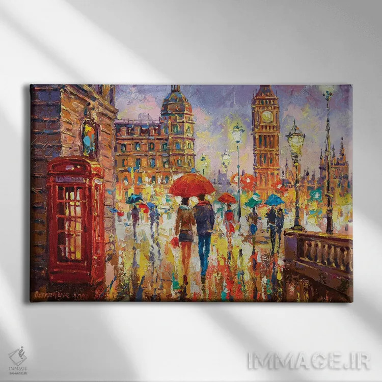 تابلو لندن (شماره ۴) اثر آندره اوستاپچوک - نمای روبهرو روی دیوار