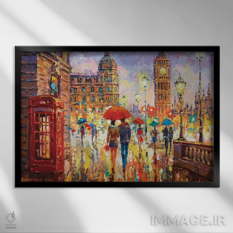 تابلو لندن (شماره ۴) اثر آندره اوستاپچوک - نمای قابدار مشکی