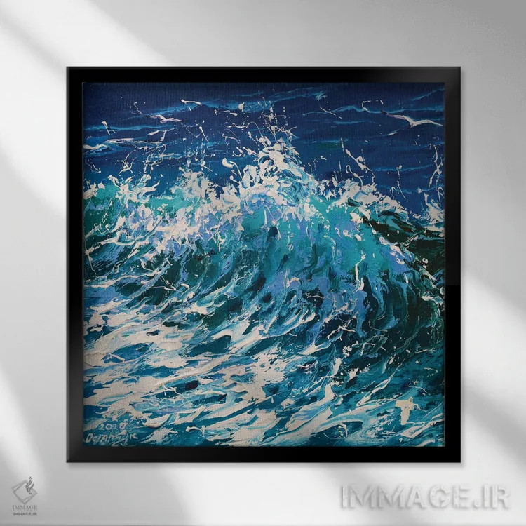 تابلو موج اثر آندره اوستاپچوک - نمای قابدار مشکی