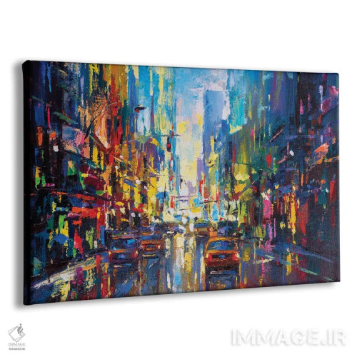 تابلو منظرهٔ شهری انتزاعی (نیویورک) (شماره ۳) اثر آندره اوستاپچوک - نمای پرسپکتیو محصول