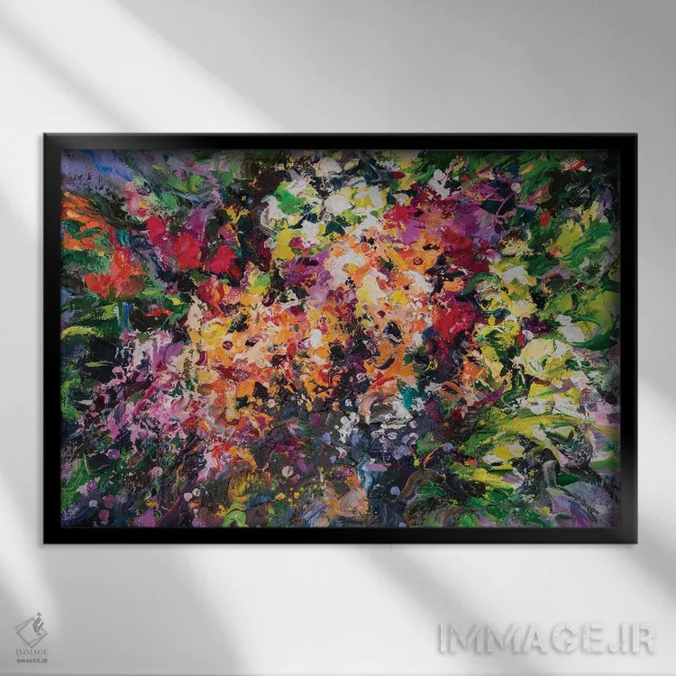 تابلو دستهگل (شماره ۱) اثر آندره اوستاپچوک - نمای قابدار مشکی