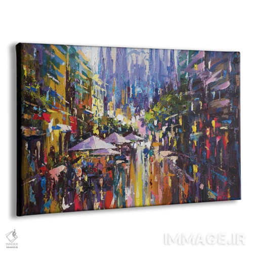 تابلو منظرهٔ شهر بارسلون (اسپانیا) اثر آندره اوستاپچوک - نمای پرسپکتیو محصول