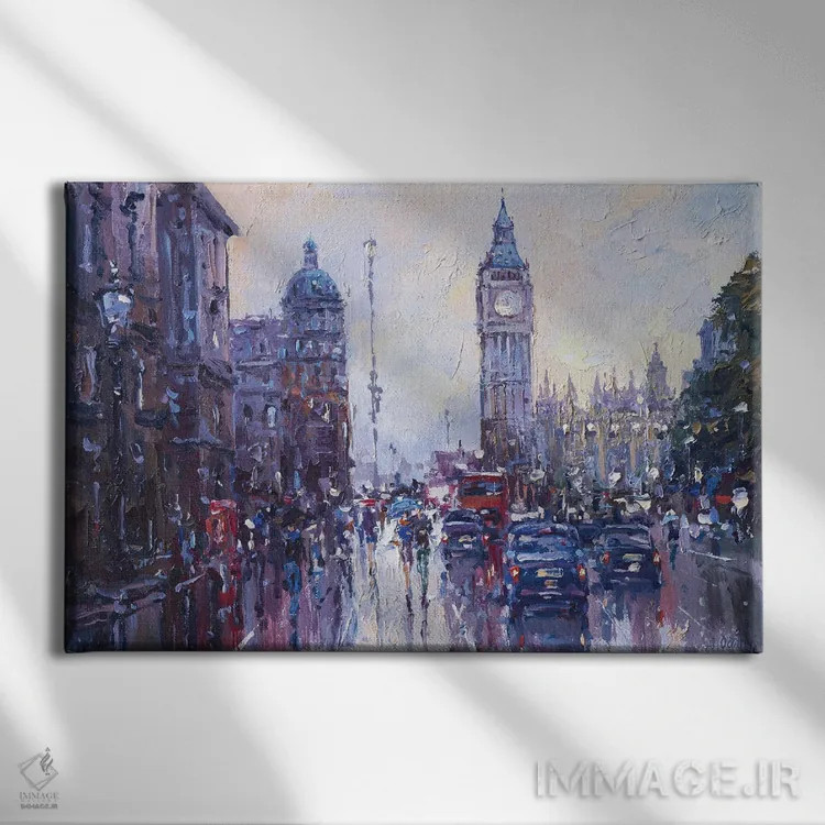 تابلو لندن (شماره ۱) اثر آندره اوستاپچوک - نمای روبهرو روی دیوار