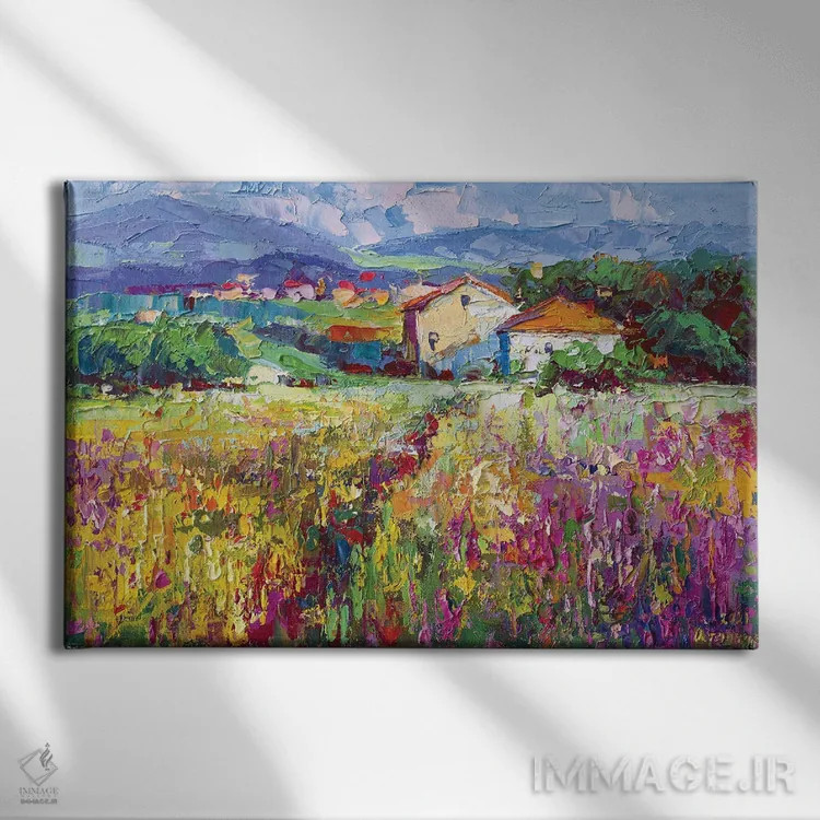 تابلو چشمانداز روستایی اثر آندره اوستاپچوک - نمای روبهرو روی دیوار