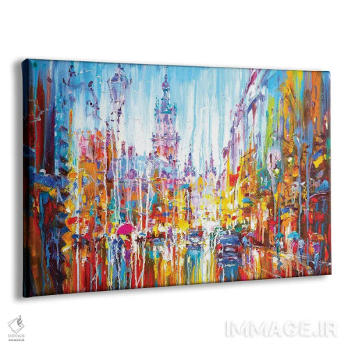 تابلو منظرهٔ شهری انتزاعی (لویو، اوکراین) اثر آندره اوستاپچوک - نمای پرسپکتیو محصول