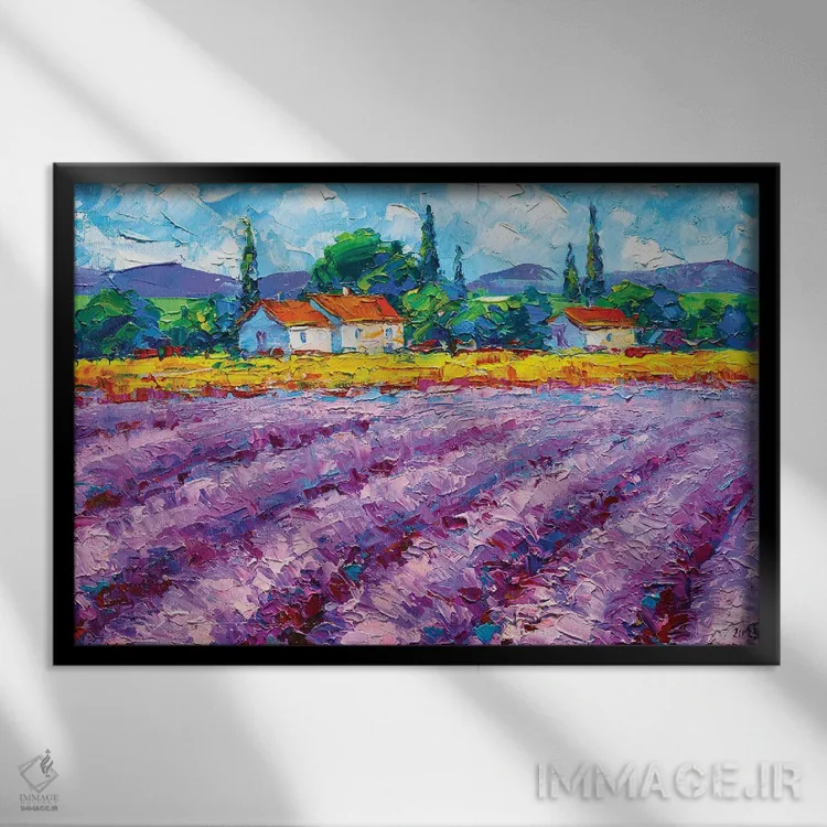 تابلو پرووانس (منطقهای در فرانسه) اثر آندره اوستاپچوک - نمای قابدار مشکی