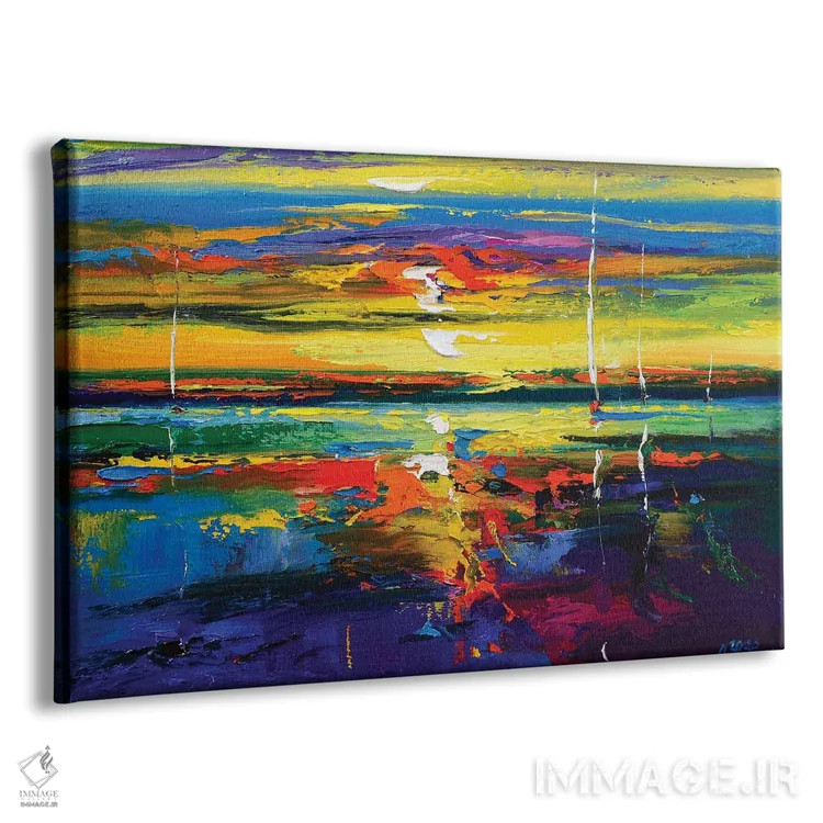 تابلو نمای دریا انتزاعی (شماره ۶) اثر آندره اوستاپچوک - نمای پرسپکتیو محصول